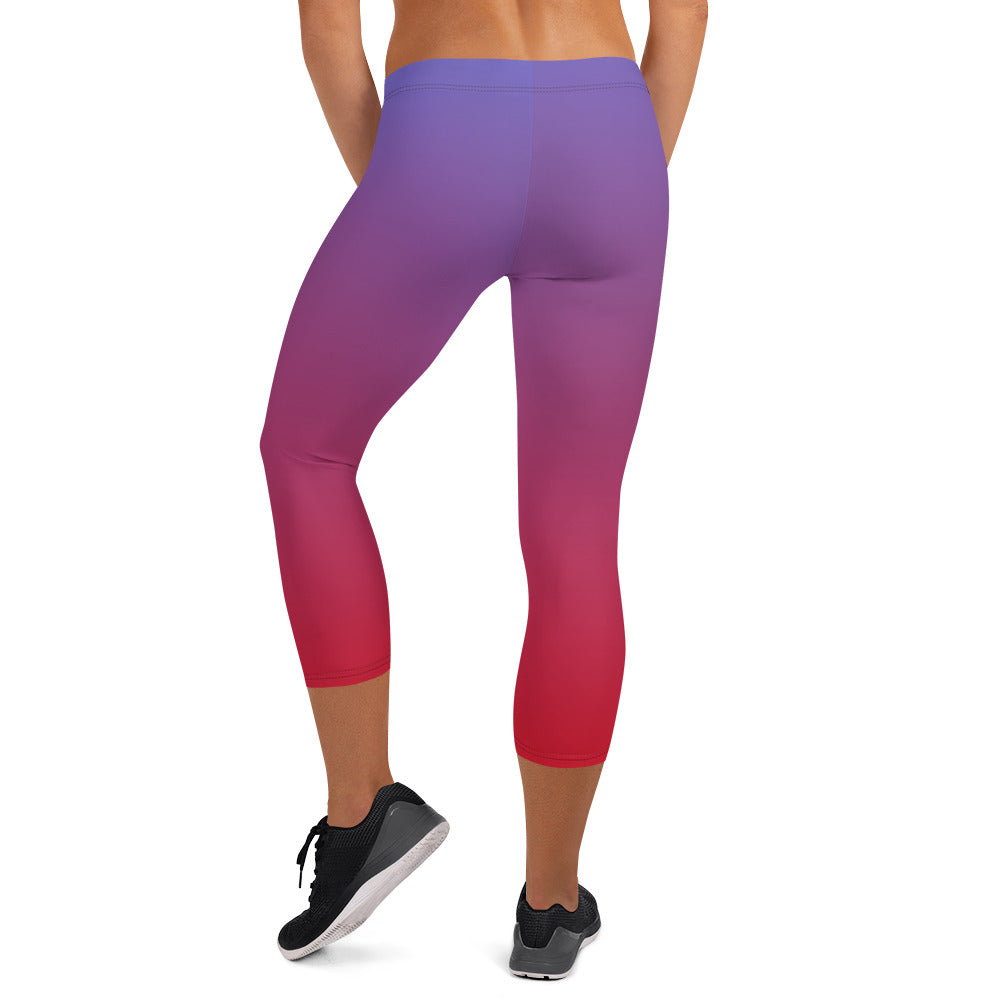 Cobalt Crescendo FLAKOUT Sport Women's Capri Leggings - FLAKOUT