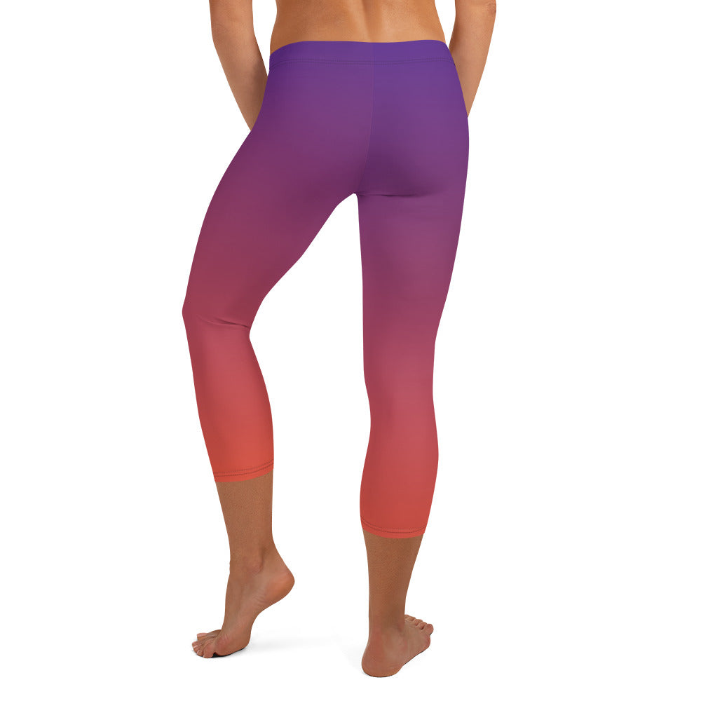 Peach Delight FLAKOUT Sport Women's Capri Leggings - FLAKOUT