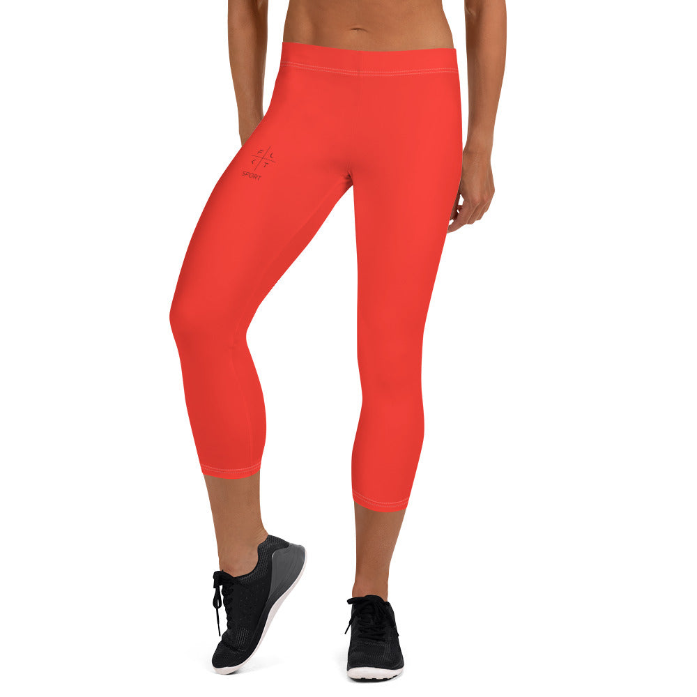 Cherry Charm FLAKOUT Sport Women's Capri Leggings - FLAKOUT