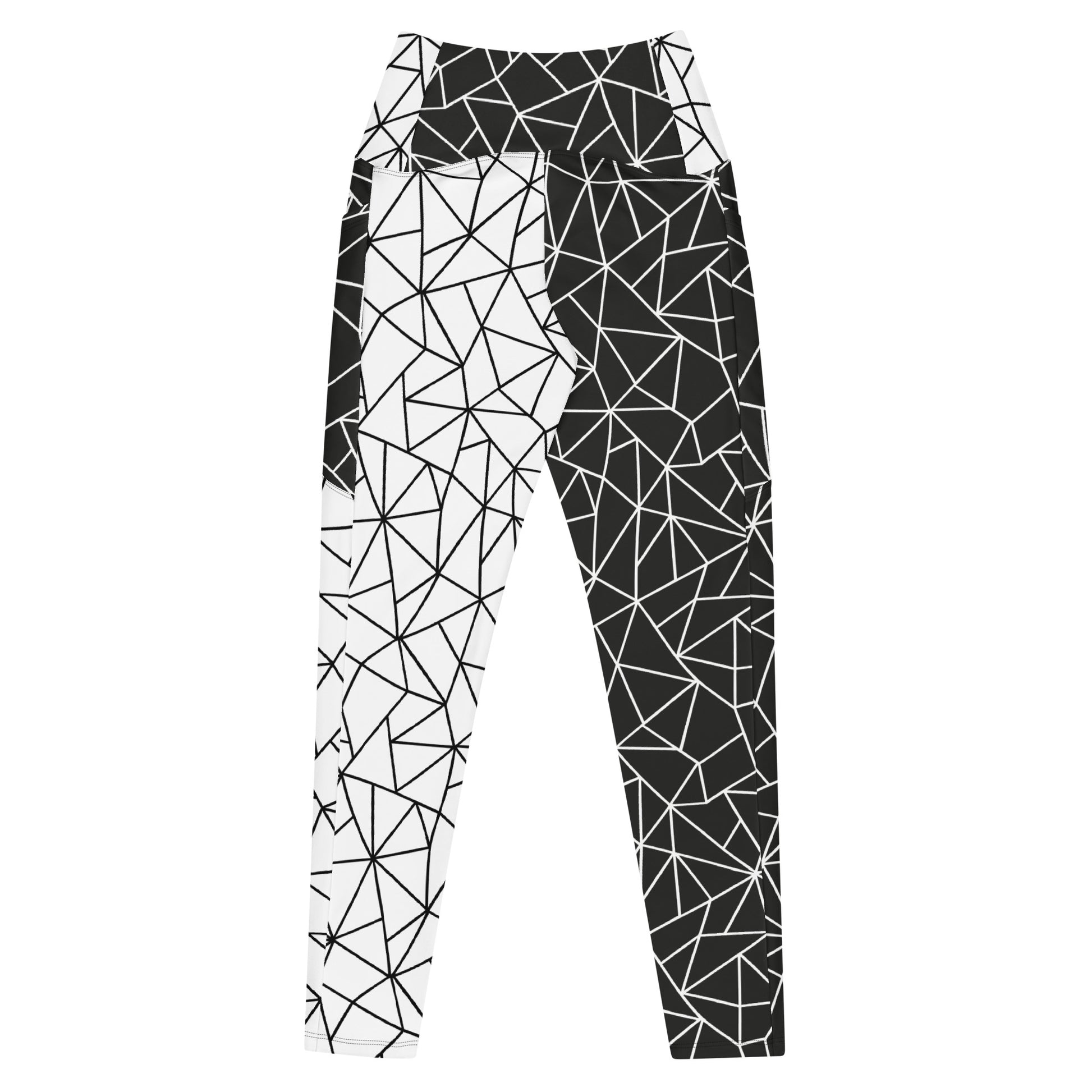 Angular Allure Women's Double Color Leggings With Pockets - FLAKOUT