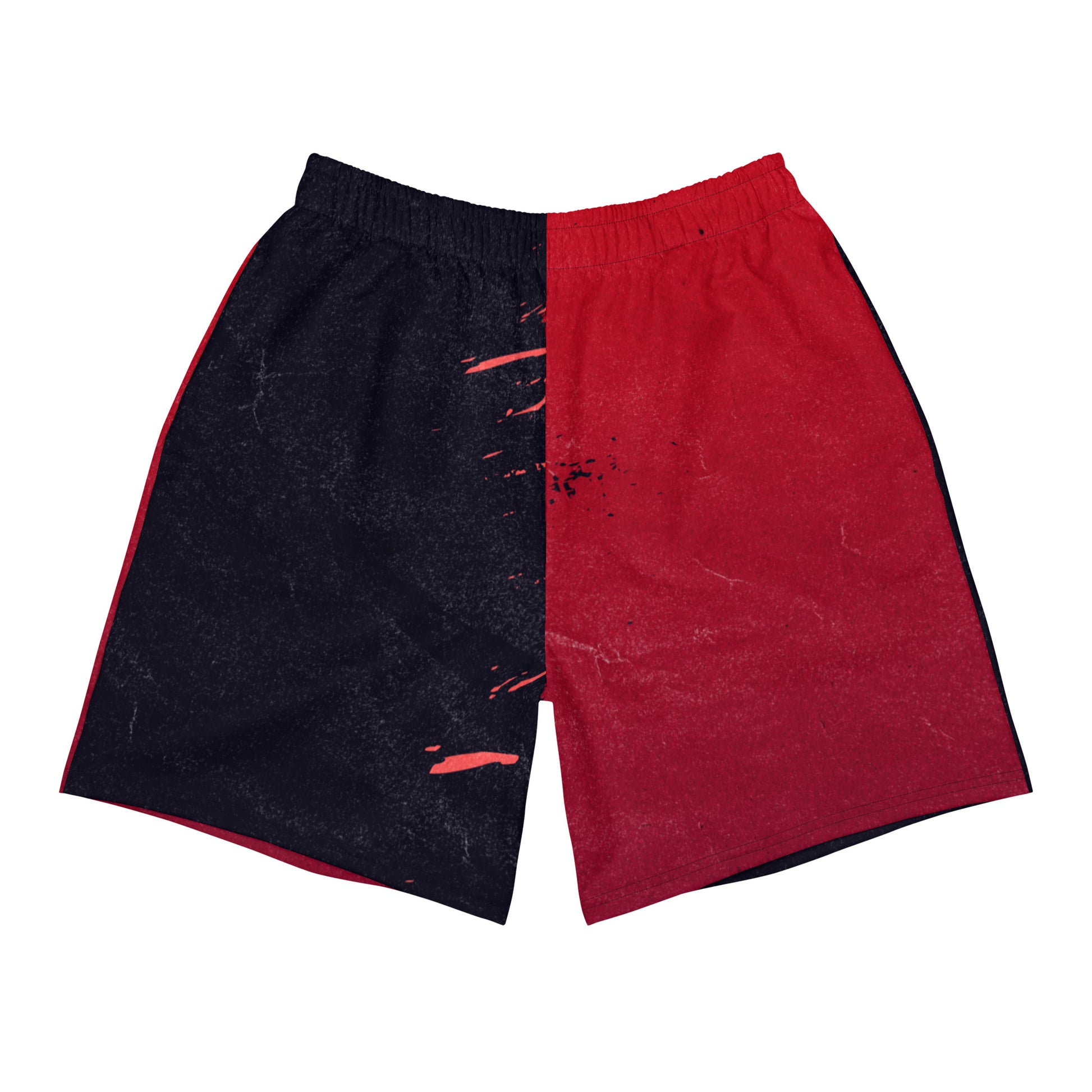 Men's Swim - Athletic Shorts Red Black Crush - FLAKOUT