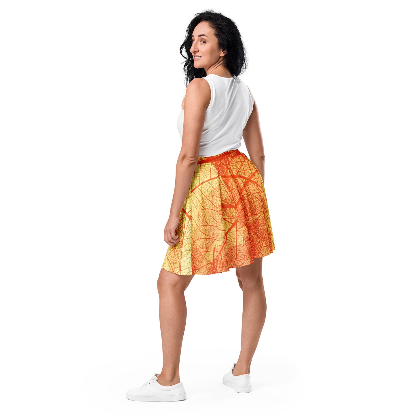 Vermilion Wisps Women's Skater Skirt - FLAKOUT