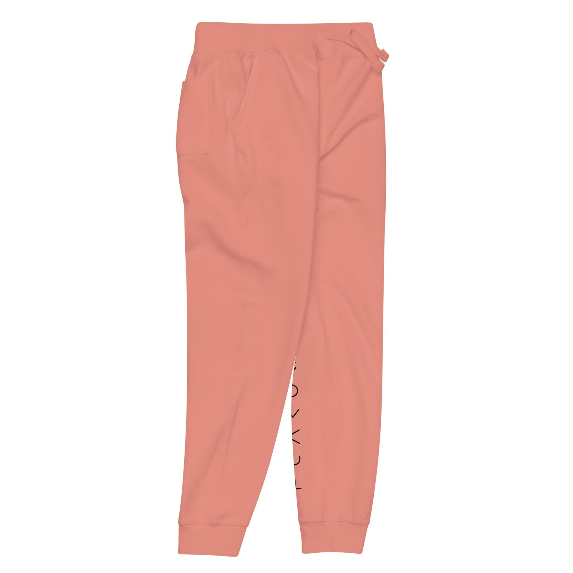 FLAKOUT Logo Back Leg Unisex Fleece Sweatpants - Dusty Rose - FLAKOUT