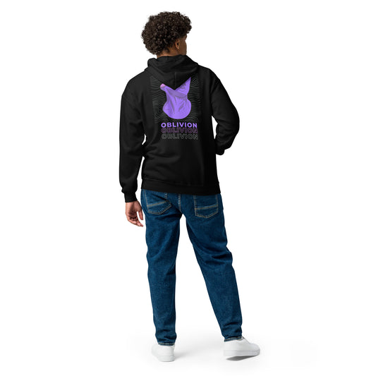 Violet Veil Of Oblivion Heavy Harmony Fusion Zip Hoodie - Black - FLAKOUT