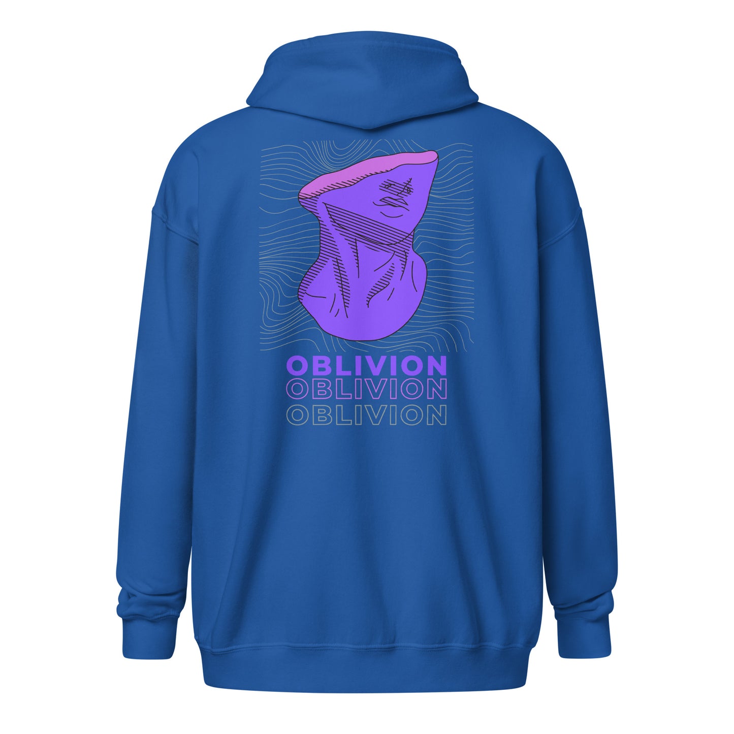 Violet Veil Of Oblivion Heavy Harmony Fusion Zip Hoodie - Royal - FLAKOUT