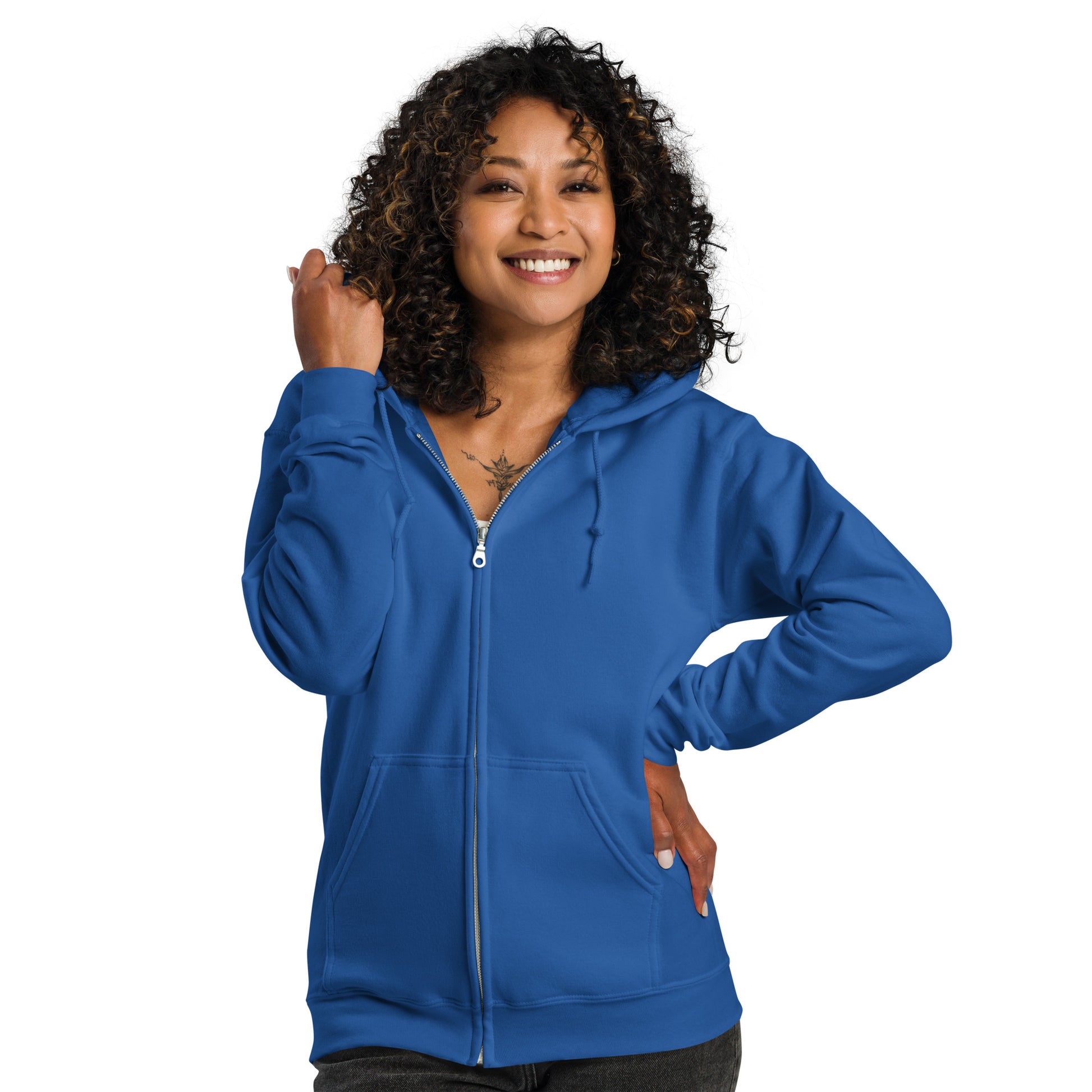 Streetwise Urbanity Heavy Harmony Fusion Zip Hoodie - Royal - FLAKOUT