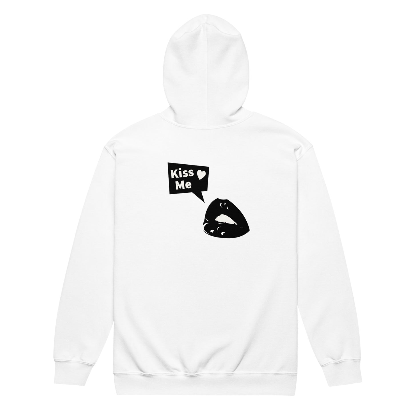 Sweet Talker Kiss Me Heavy Harmony Fusion Zip Hoodie - White - FLAKOUT