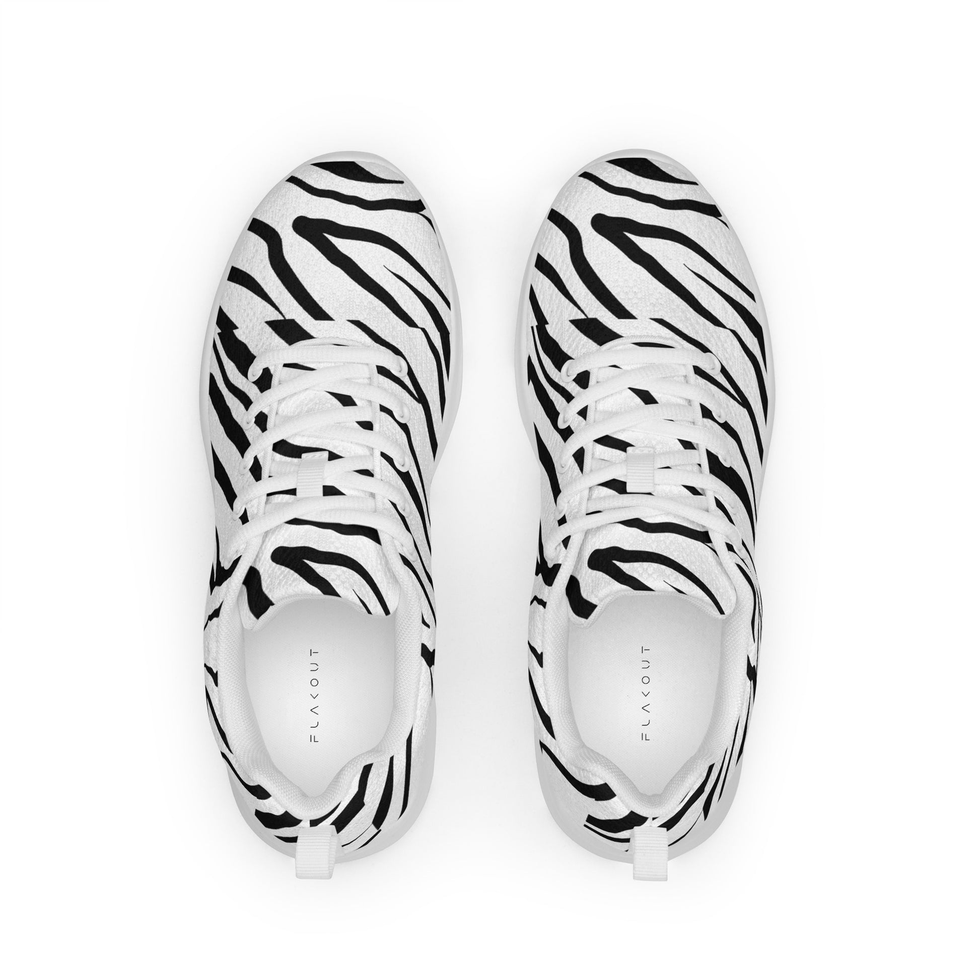 Striped Zebra Vibrance Women’s Athletic Shoes - FLAKOUT