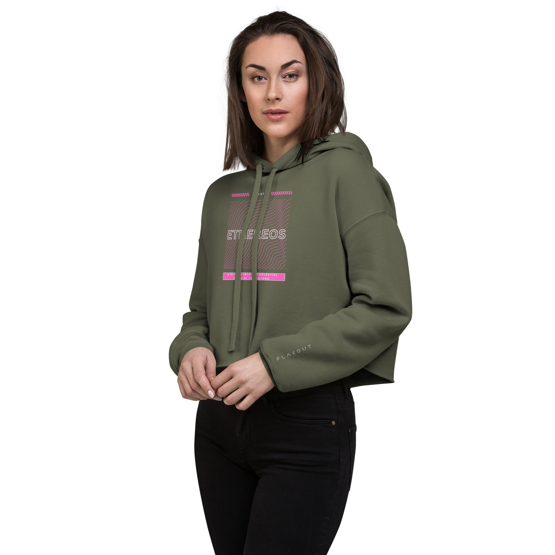 Ethereos Women's Crop Hoodie - FLAKOUT