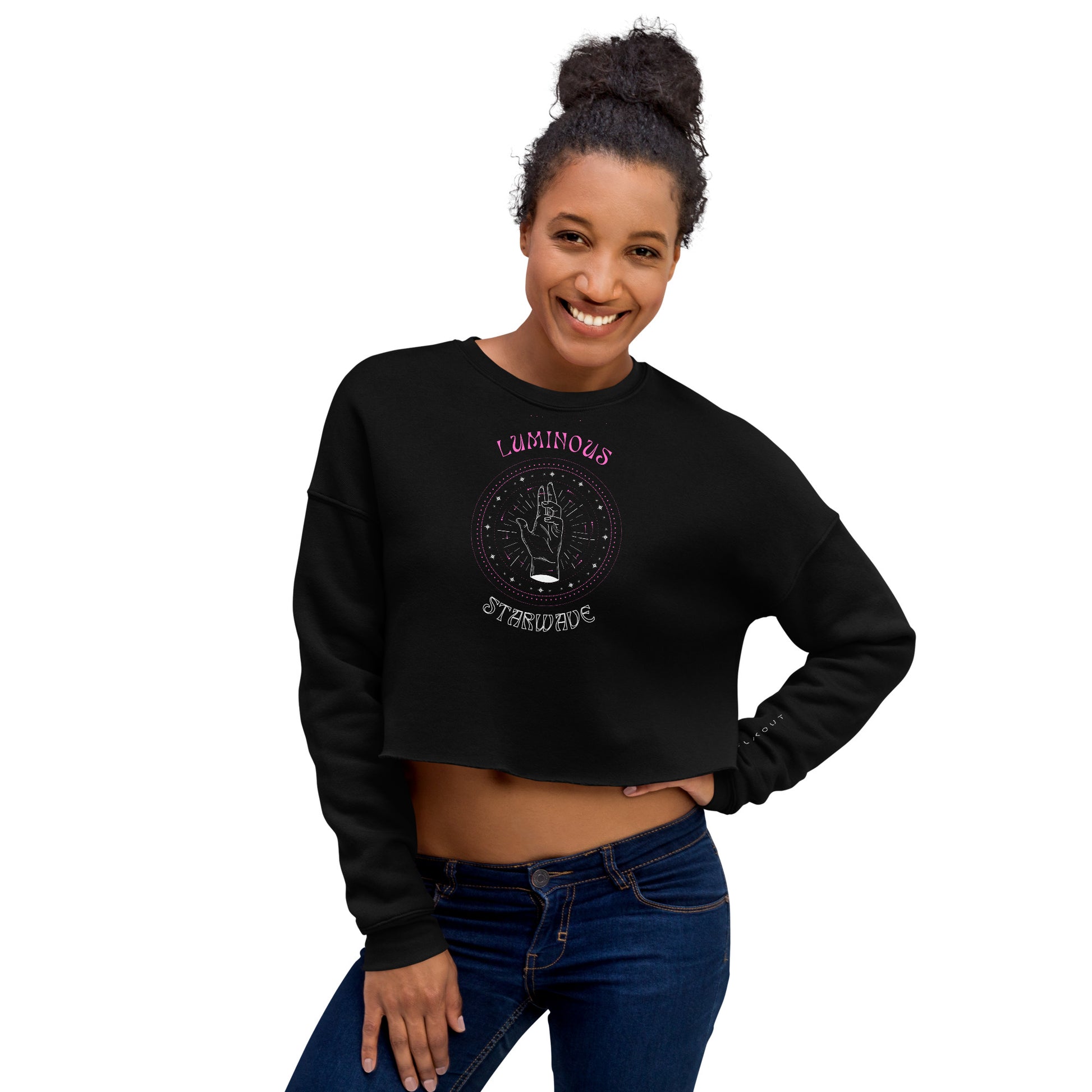 Luminous Starwave Women's Crop Sweatshirt - FLAKOUT