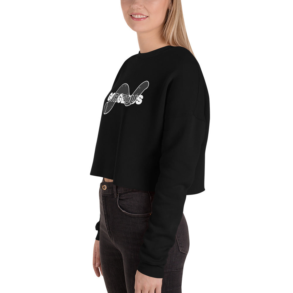 Gorgeous Opullent Allure Women's Crop Sweatshirt - Black - FLAKOUT