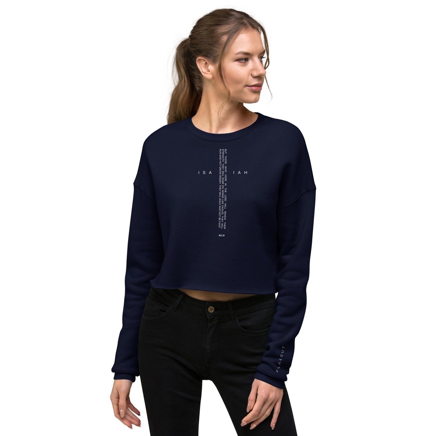 Isaiah 40:31 Women's Crop Sweatshirt - FLAKOUT