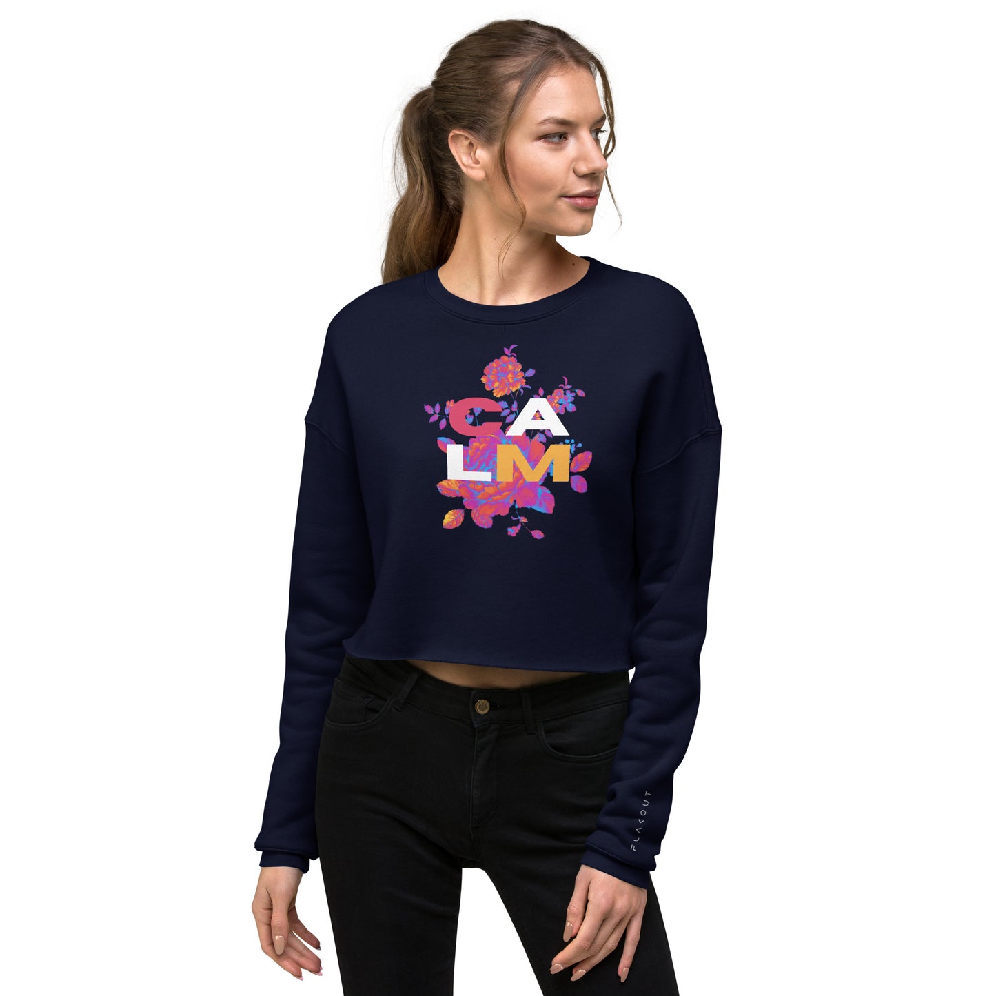 Calm Women's Crop Sweatshirt - FLAKOUT