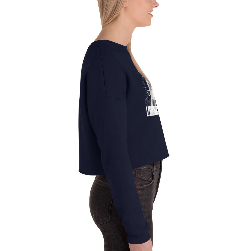 Limerence Women's Crop Sweatshirt - Navy - FLAKOUT