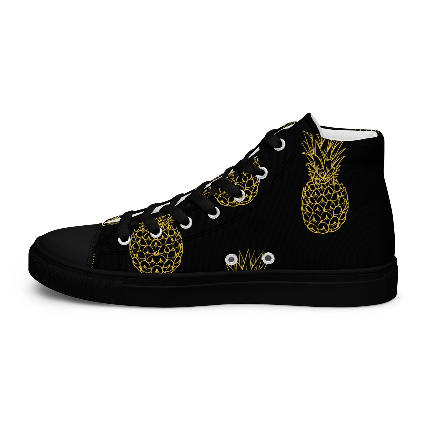 Pineapple Bliss Women's High Top Canvas Shoes - FLAKOUT