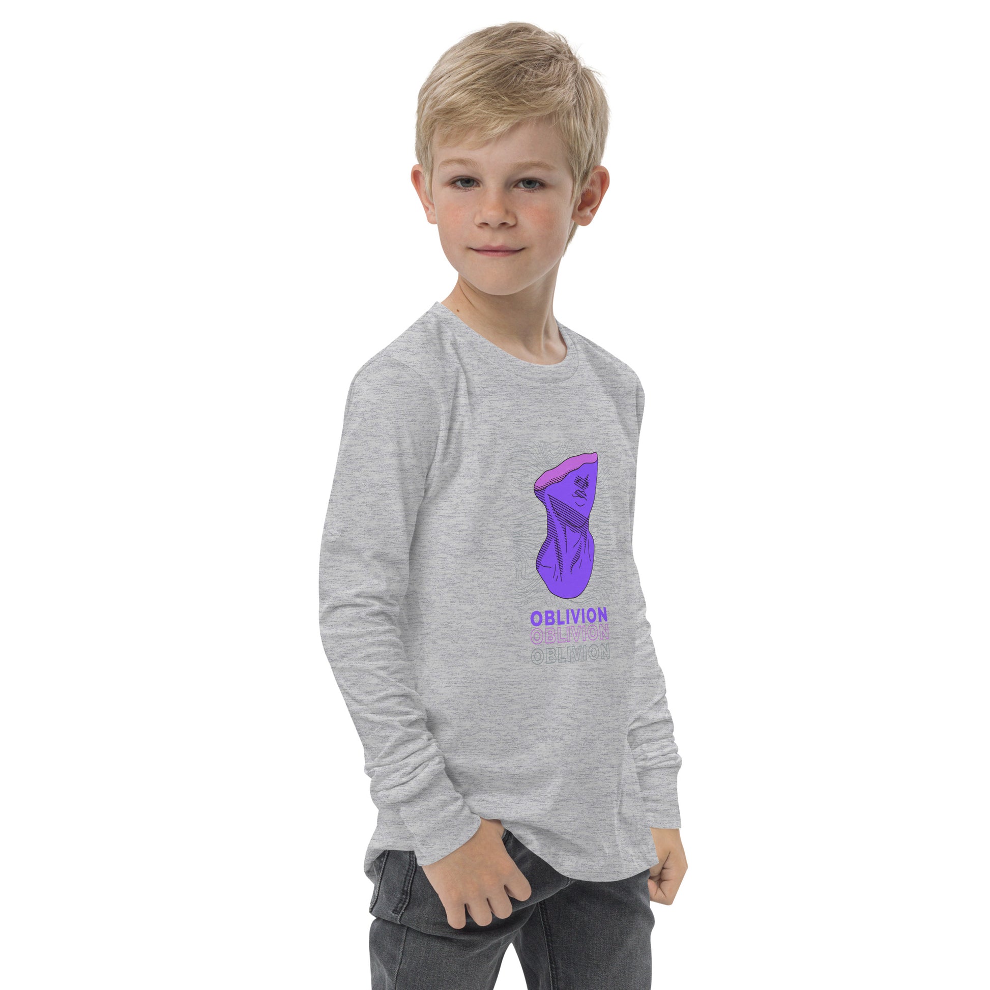 Violet Veil Of Oblivion Kid's Long Sleeve Shirt - FLAKOUT