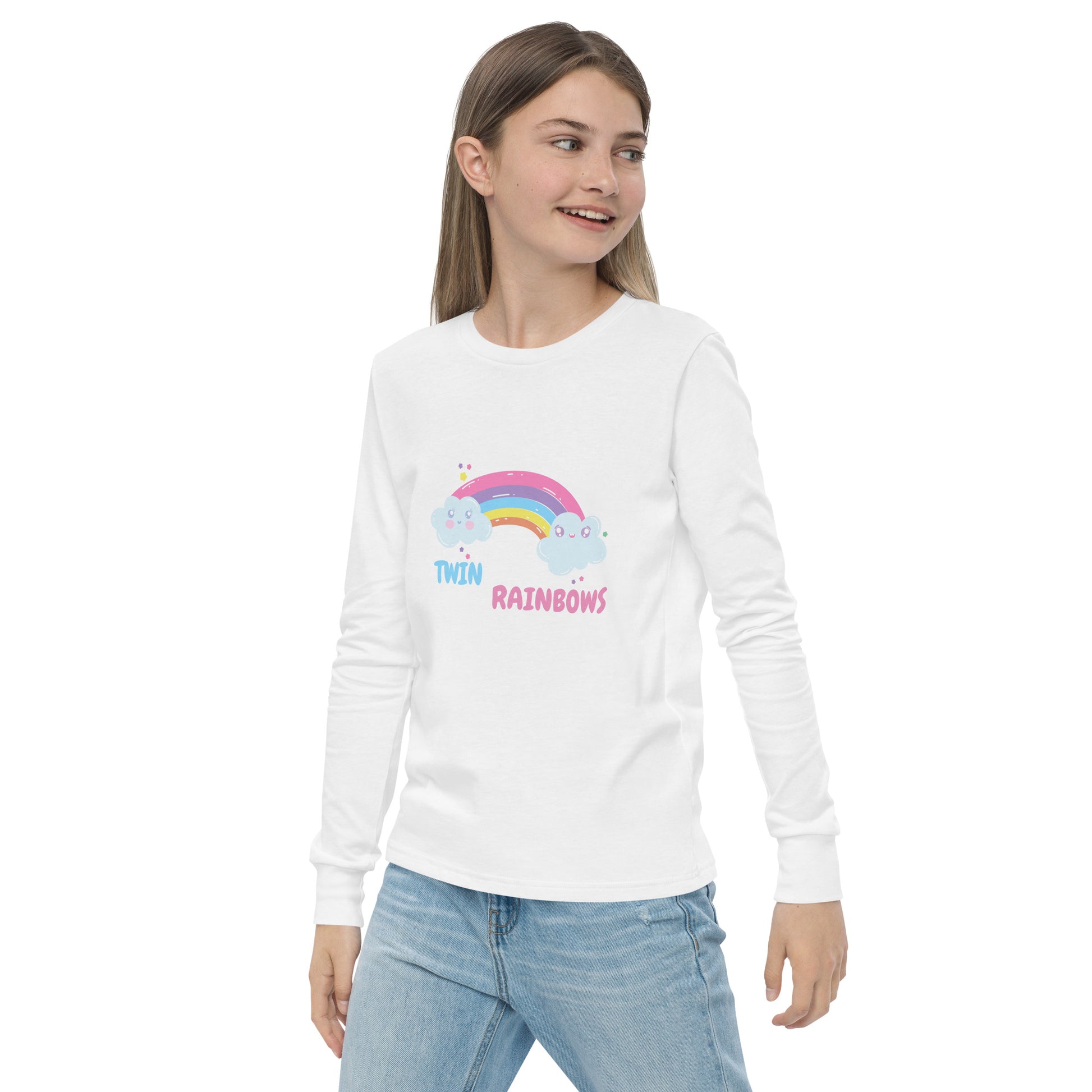 Twin Rainbows Girl's Long Sleeve Tee - FLAKOUT